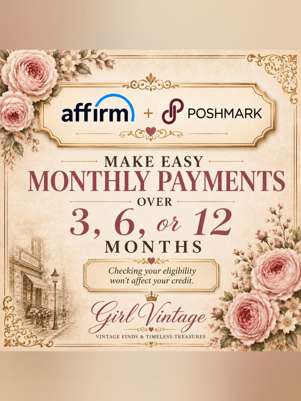 Love that item, get it today! Pay With Affirm! It's as easy as 1, 2, 3.